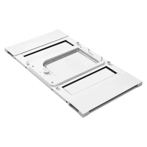 VEVOR Katzenklappe Katzentür Anpassbar an Fensterbreiten (584-711 mm), Wetterfeste Haustiertür mit 4 sicheren Verriegelungsmodi & Aluminiumrahmen & Hochtransparentem Glas & Magnetverschluss, Weiß – Bild 8