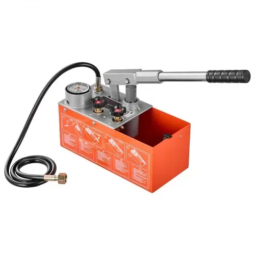 VEVOR Hydraulische Abdrückpumpe Druckprüfpumpe 6,06 L 0-30 bar Doppelventil, Handdruckpumpe mit Manometer und Tank, für Rohrleitungen, Wasserleitungen, Heizungen, Druck- und Leckprüfung – Bild 8