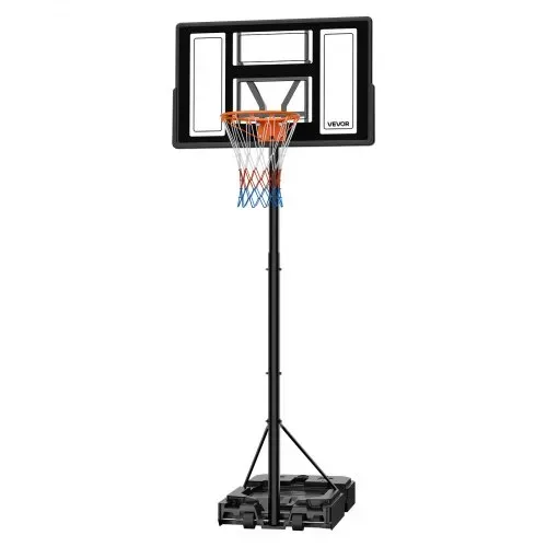 VEVOR tragbarer Basketballständer, 1,35 bis3,05 m höhenverstellbarer Basketballkorb, verstellbare Basketballanlage mit Nylonnetz & Rollen, tragbares Backboard-Set für Terrassen Poolrand – Bild 9