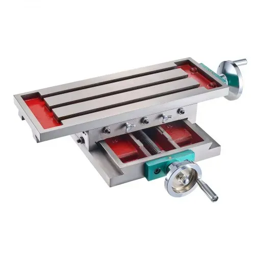 VEVOR Frästisch 17,7 × 6,7 Zoll(450 x 170 mm) Compound Slide Frästisch 30 kg Multifunktions-Arbeitstisch Kreuzfräsmaschine Compound 2 Achsen 4 Wege für alle Bohrständer Tischbohrfräsmaschine – Bild 8
