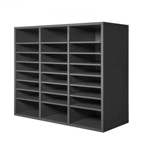 VEVOR Literatur-Organizer Dokumentenablage mit 24 Fächern & einstellbaren Regalen, Aktensortierer Briefablage Dokumentenlager aus Spanplatten und MDF, Aufbewahrung für Büro Klassenzimmer grau – Bild 8