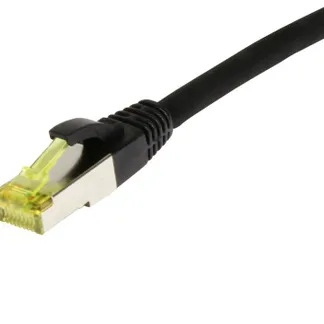 Patchkabel RJ45, CAT6A 500Mhz, 0.5m, schwarz, S-STP(S/FTP), TPE/LSZH(Ultraflex), AWG26, mit CAT7 Rohkabel, Synergy 21 Patchkabel RJ45, CAT6A 500Mhz, 0.5m, schwarz, S-STP(S/FTP), TPE/LSZH(Ultraflex), AWG26, mit CAT7 Rohkabel, Synergy 21