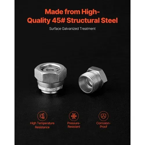 VEVOR 64-teiliges DIN-Hydraulikfittings, Industriehydraulikkappe & -stopfen, Schlauch- & Rohrfitting-Set, Kappen- & Stopfen-Set mit Präzisionsgewinde, Armaturenbrettgrößen 14/16/18/22/26/30/36 – Bild 3