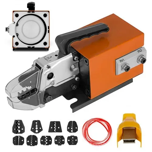 VEVOR Pneumatisches Crimpwerkzeug Am-10, Luftbetriebene Kabelschuh-Crimpmaschine zum Crimpen von bis zu 16 mm², Pneumatische Crimpzangenmaschine mit 10 Matrizensätzen – Bild 7