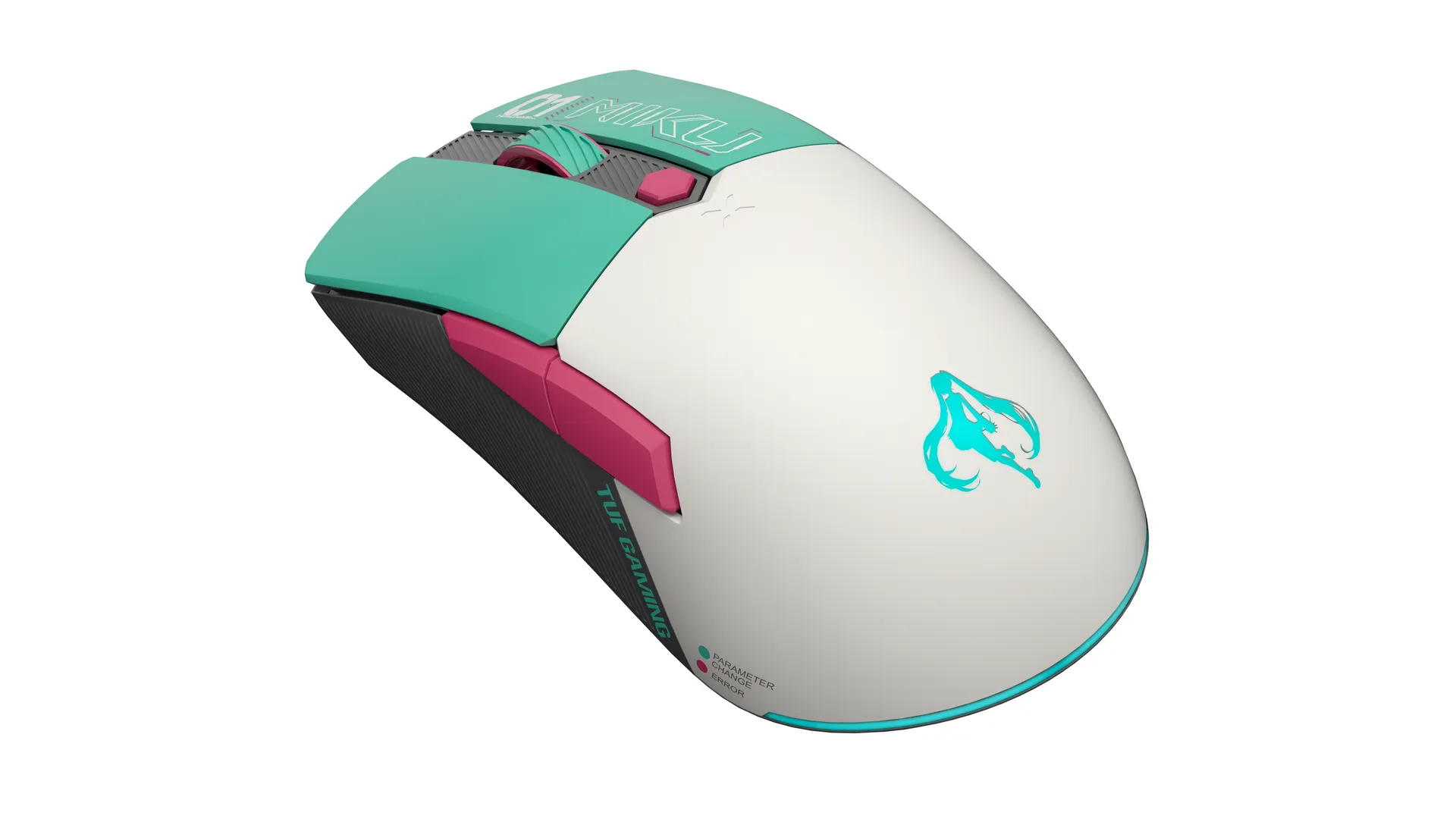 ASUS TUF Gaming Mini Wireless Mouse Hatsune Miku Edition Maus rechts RF Wireless + Bluetooth + USB Type-A Optisch 1200 DPI – Bild 2