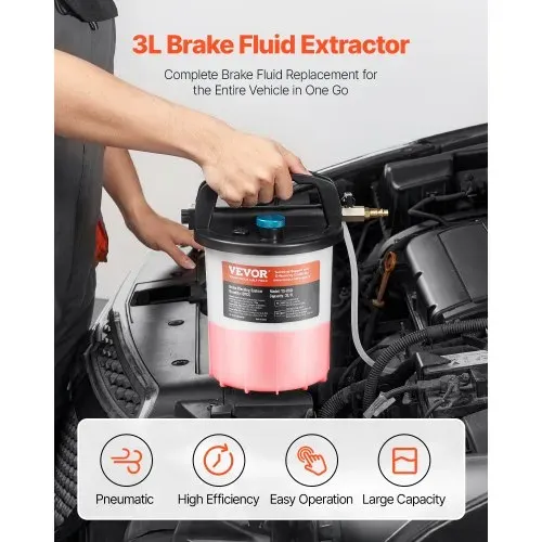 VEVOR Bremsenentlüfter Set 3 L Bremsflüssigkeitsabsauger mit 1 L Siphon-Nachfüllflasche und 13 Schlauchverbindern, komplettes Bremsflüssigkeitsentlüfter mit verlängertem Silikonschlauch und Griff VEVOR Bremsenentlüfter Set 3 L Bremsflüssigkeitsabsauger mit 1 L Siphon-Nachfüllflasche und 13 Schlauchverbindern, komplettes Bremsflüssigkeitsentlüfter mit verlängertem Silikonschlauch und Griff