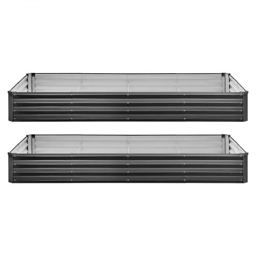 VEVOR Hochbeet Metall 2er-Pack 244x122x30 cm, Rechteckiges Gartenbeet, Pflanzkasten-Set für den Außenbereich, Gemüsebeet mit Handschuhen, Blumenbeet, Pflanzbeet für Blumen & Gemüse – Bild 8