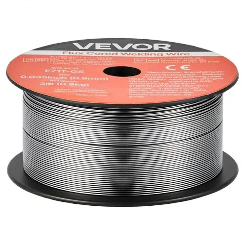 VEVOR Fülldraht MIG-Schweißdraht, 0,9 mm E71T-GS 0,9 kg, Schweißdraht mit Geringer Spritzerbildung für Alle Schweißpositionen, Selbstschützend für den Außeneinsatz (3 Rollen pro Packung) – Bild 8