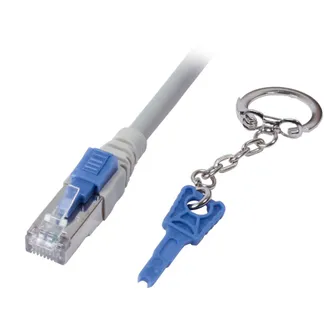 Patchkabel RJ45, CAT6A 500Mhz, 7.5m, grau, S-STP(S/FTP), mit Schloss, AWG26, Synergy 21 Patchkabel RJ45, CAT6A 500Mhz, 7.5m, grau, S-STP(S/FTP), mit Schloss, AWG26, Synergy 21