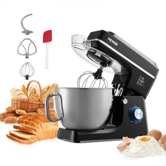 VEVOR KüchenmaschineTeigmixer 1400 W 7,84 L Küchenmaschine mit kippbarem Kopf Edelstahlschüssel Knethaken Schneebesen Schaber, Haushalts-Küchenmaschine zum Backen und Mixen, schwarz VEVOR KüchenmaschineTeigmixer 1400 W 7,84 L Küchenmaschine mit kippbarem Kopf Edelstahlschüssel Knethaken Schneebesen Schaber, Haushalts-Küchenmaschine zum Backen und Mixen, schwarz