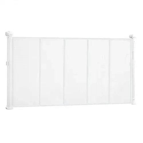 VEVOR einziehbares Babygitter 87 cm hoch, ausziehbar bis 140 cm breit, Gitter für Kinder oder Haustiere, Netzmaterial, einfach zu installieren, für Innentreppen Türen Flure Spielzimmer Weiß – Bild 9