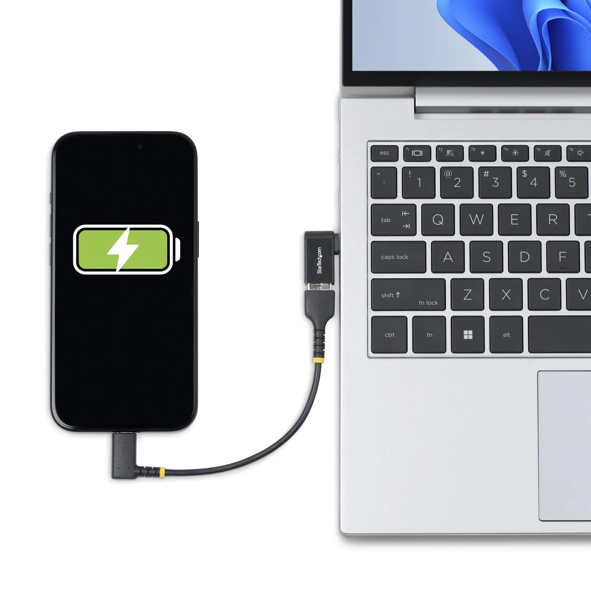 StarTech.com USB-C zu USB-A Adapter, Rechtwinklig, USB 5Gbps, 3A, USB-C Stecker auf USB-A Buchse Konverter, Robustes Metallgehäuse - Thunderbolt-Kompatibel – Bild 6