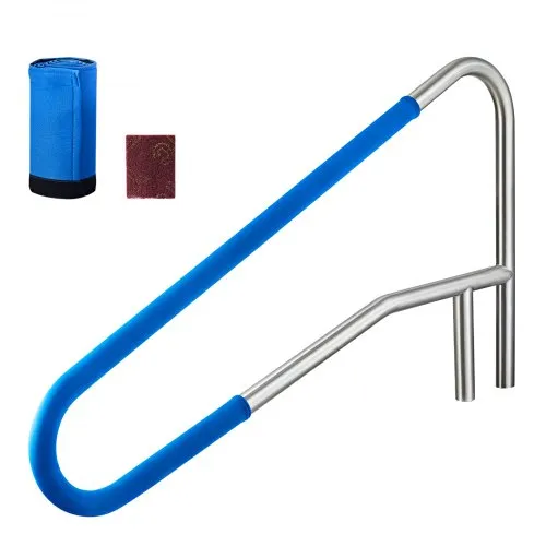 VEVOR Schwimmbad Handlauf, 1371x48x813 mm, 100 kg Tragfähigkeit, Pool Haltegriff aus Edelstahl 304, abnehmbare rutschfeste Hülse, Einbau-/ Bodenmontage, Einstiegshilfe für Poolbereich & Wasserparks VEVOR Schwimmbad Handlauf, 1371x48x813 mm, 100 kg Tragfähigkeit, Pool Haltegriff aus Edelstahl 304, abnehmbare rutschfeste Hülse, Einbau-/ Bodenmontage, Einstiegshilfe für Poolbereich & Wasserparks