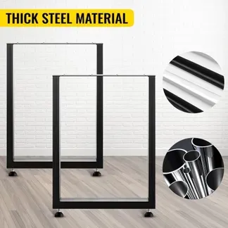 VEVOR Tischkufen Schwarz Pulverbeschichtet 600 mm x 720 mm, Tischkufen Metall mit 1000 kg Tragfähigkeit, Tischbeine Quadratisch, Tischgestell mit Vorgebohrten Löchern, für Couchtische, Sofas VEVOR Tischkufen Schwarz Pulverbeschichtet 600 mm x 720 mm, Tischkufen Metall mit 1000 kg Tragfähigkeit, Tischbeine Quadratisch, Tischgestell mit Vorgebohrten Löchern, für Couchtische, Sofas