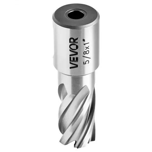 VEVOR HSS-Kernbohrer Weldon-Schaft 5-tlg. Magnetbohrer 15,9 mm Schnittdurchmesser, 3 Bohrer mit 2 Zentrierstiften, 25,4 mm Schnitttiefe, 3 Kunststoffboxen, für Magnetbohrmaschinen, Stahl, Aluminium – Bild 8