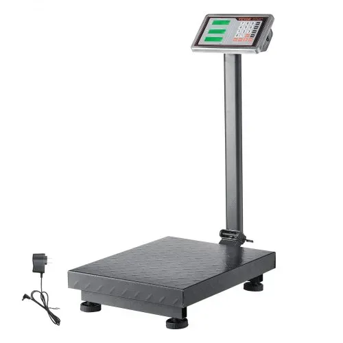 VEVOR Digitale Plattformwaage, 300 kg Tragkraft, 50 g hohe Genauigkeit, elektronische Bodenwaage mit LB/KG, Tara, Preisrechner, AC/DC-Stromversorgung, geeignet für Gepäck, Versand, Pakete, Porto – Bild 8