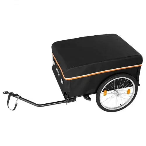 VEVOR Fahrradanhänger Lastenanhänger Faltbarer Transportanhänger 59 kg, Kohlenstoffstahl & 600D Oxford, Mit Regenschutz Deichsel & 4 Reflektoren, Für 22-28 Zoll Räder, Fahrradwagen für Transport – Bild 9