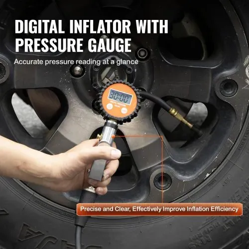 VEVOR 12-V-Hochleistungsluftkompressor mit 6-l-Tank-Kit, tragbarer 6,35-CFM-Reifenfüller, 150-PSI-Offroad-Luftkompressor mit digitalem Druckmesser, Reifenfüller für LKWs, Autos, SUVs, 4x4-Fahrzeuge, Wohnmobile – Bild 2