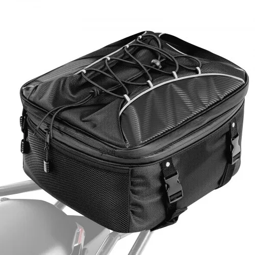 VEVOR Motorradhecktasche Rücksitztasche (22-34 L) mit wasserfester Regenabdeckung, Motorrad-Gepäckaufbewahrung, Gepäckträgertasche mit Riemen & elastischer Kordel, Motorradgepäck Schwarz VEVOR Motorradhecktasche Rücksitztasche (22-34 L) mit wasserfester Regenabdeckung, Motorrad-Gepäckaufbewahrung, Gepäckträgertasche mit Riemen & elastischer Kordel, Motorradgepäck Schwarz