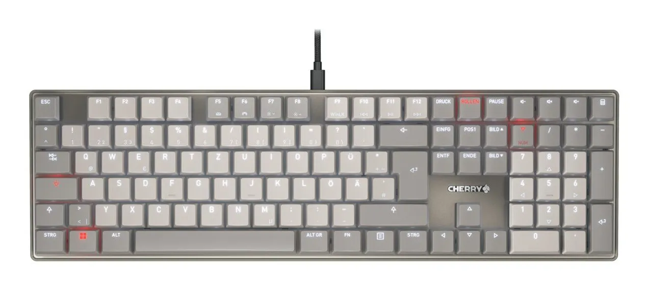 CHERRY KC 500 MX LP Tastatur Heimbüro USB QWERTZ Deutsch Grau CHERRY KC 500 MX LP Tastatur Heimbüro USB QWERTZ Deutsch Grau