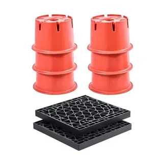 VEVOR 6 Anhänger-Stützblöcke (203,2 mm Höhe, 908 kg belastbar) + 2 Anhängerheberpads, 8-teiliges Hochleistungs-Nivellierungsset für Wohnmobile der 5. Klasse mit Klimaanlage VEVOR 6 Anhänger-Stützblöcke (203,2 mm Höhe, 908 kg belastbar) + 2 Anhängerheberpads, 8-teiliges Hochleistungs-Nivellierungsset für Wohnmobile der 5. Klasse mit Klimaanlage