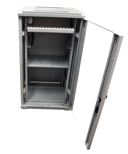 ALLNET 19"Schrank, 32HE, B600/T 600mm, Glastür, Lichtgrau, SNB-Serie, – Bild 5