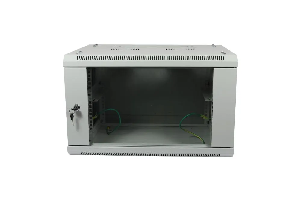 ALLNET 19"Wandgehäuse, 6HE, 1-teilig, T450mm, Lichtgrau, zerlegt(Flat Pack), SMA-Serie, – Bild 6