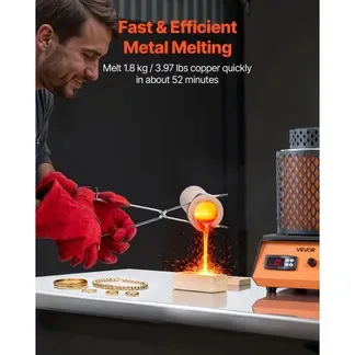 VEVOR digitaler Goldschmelzofen Maschine mit 5 kg Keramiktiegel, elektrischer Schmelzofen 1500 W max. 1150 ℃, Metallschmelzofen Set für Schmuckherstellung Metallbarren Metallkomponenten Schwarz VEVOR digitaler Goldschmelzofen Maschine mit 5 kg Keramiktiegel, elektrischer Schmelzofen 1500 W max. 1150 ℃, Metallschmelzofen Set für Schmuckherstellung Metallbarren Metallkomponenten Schwarz