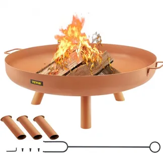 VEVOR Feuerschale 77 cm Durchmesser, 15 cm Tiefe Feuerkorb 28 cm Höhe Kohlenstoffstahl Feuerschale, Gartenfeuer Feuerkorb Feuerstelle mit für Stützbeinen BBQ, Heizung, Terrasse, Lagerfeuer VEVOR Feuerschale 77 cm Durchmesser, 15 cm Tiefe Feuerkorb 28 cm Höhe Kohlenstoffstahl Feuerschale, Gartenfeuer Feuerkorb Feuerstelle mit für Stützbeinen BBQ, Heizung, Terrasse, Lagerfeuer