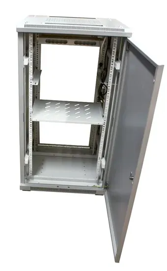 ALLNET 19"Schrank, 22HE, B600/T 600mm, Glastür, Lichtgrau, SNB-Serie, – Bild 8