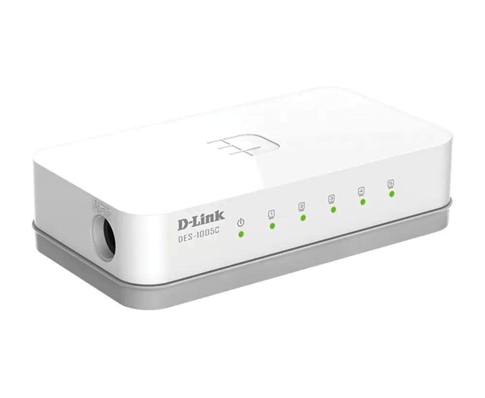 D-Link ES-1005C/E Unmanaged Fast Ethernet (10/100) Desktop Weiß – Bild 2