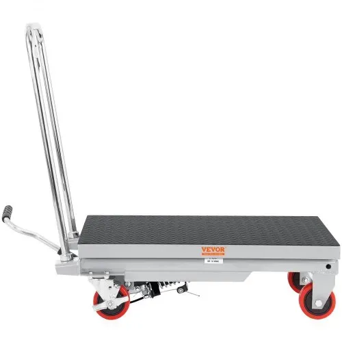 VEVOR Scherenhubtisch hydraulisch 230 kg Tragfähigkeit Hubtischwagen 220–720 mm Hubbereich Hubtisch Werkstatt 700 x 450 mm Plattform Scherenhubwagen Einzelschere Grau Fabriken Lagerhäuser Supermärkte – Bild 9