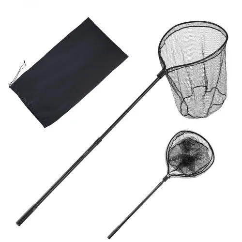VEVOR Angelkescher Teleskopisch 238 cm, Unterfangkescher mit Fischschonendem Fischnetz aus PVC-Beschichtetem Nylonmaterial, Kescherstange aus 6063 Aluminiumlegierung mit Rutschfestem PE Griff VEVOR Angelkescher Teleskopisch 238 cm, Unterfangkescher mit Fischschonendem Fischnetz aus PVC-Beschichtetem Nylonmaterial, Kescherstange aus 6063 Aluminiumlegierung mit Rutschfestem PE Griff