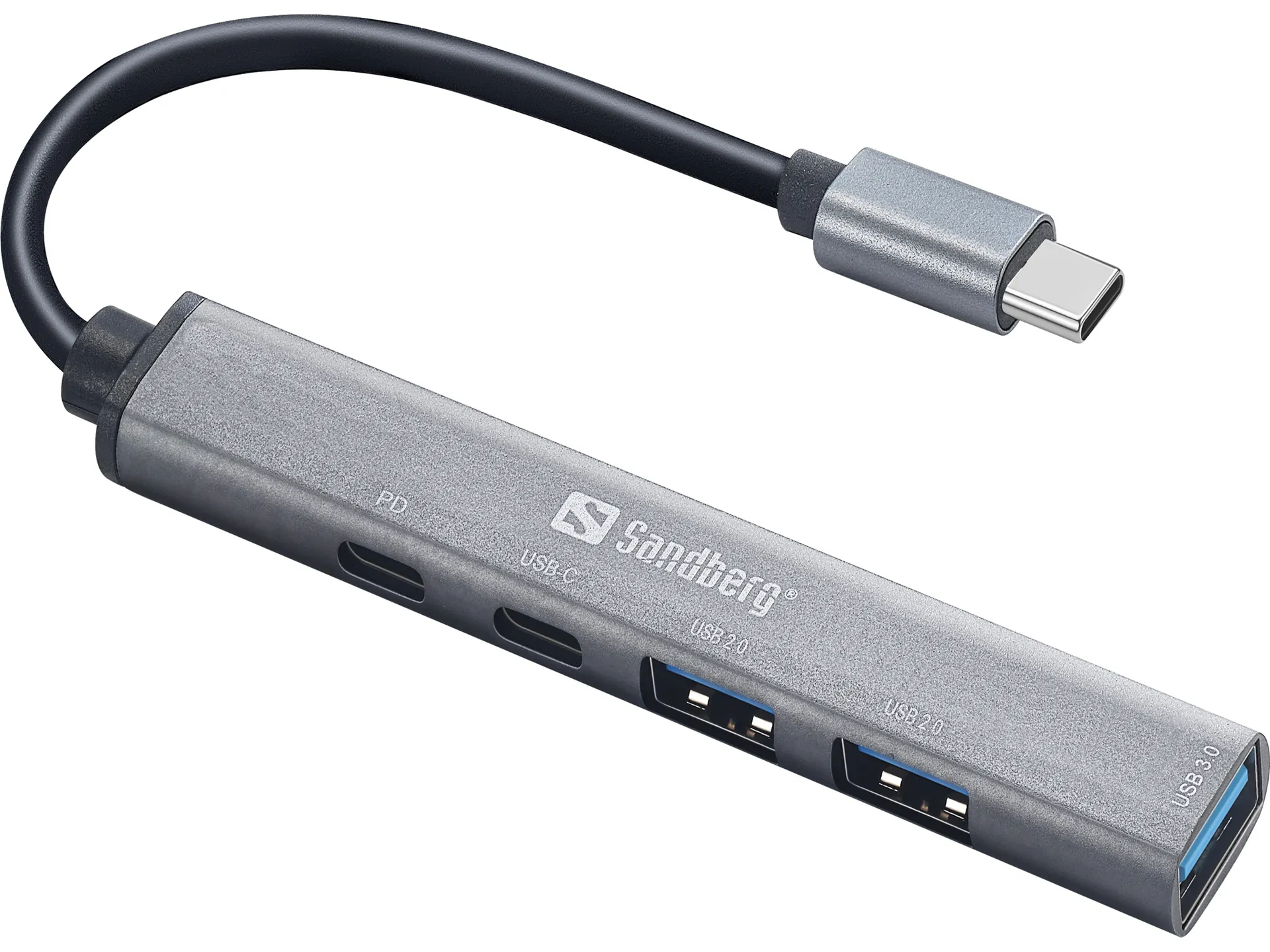 Sandberg 336-50 Schnittstellen-Hub USB Typ-C 5000 Mbit/s Grau – Bild 3