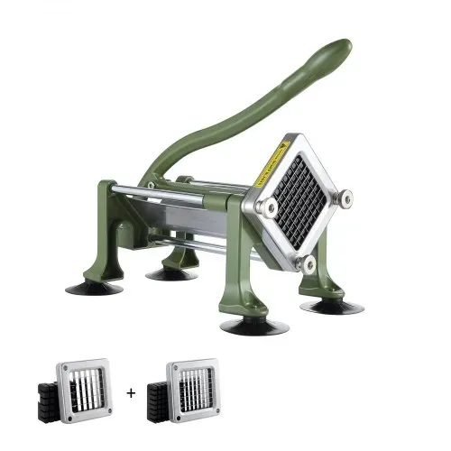 VEVOR Pommes-Frites-Schneider Kartoffelschneider mit 1/2 Zoll & 3/8-Zoll-Klinge aus Edelstahl, manueller Kartoffelschneider & Zerkleinerer mit Saugnäpfen, ideal für Kartoffeln Pommes Frites Gemüse VEVOR Pommes-Frites-Schneider Kartoffelschneider mit 1/2 Zoll & 3/8-Zoll-Klinge aus Edelstahl, manueller Kartoffelschneider & Zerkleinerer mit Saugnäpfen, ideal für Kartoffeln Pommes Frites Gemüse