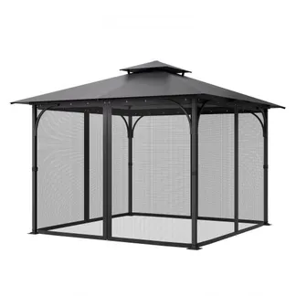 VEVOR Moskitonetz für Pavillon, Mückennetz-Ersatz, passend für 304,8×304,8×204,2 cm große Pavillons, Insektennetz, 4-teiliger Seitenwand-Pavillonvorhang, mit Doppelreißverschluss (NUR Netz) VEVOR Moskitonetz für Pavillon, Mückennetz-Ersatz, passend für 304,8×304,8×204,2 cm große Pavillons, Insektennetz, 4-teiliger Seitenwand-Pavillonvorhang, mit Doppelreißverschluss (NUR Netz)