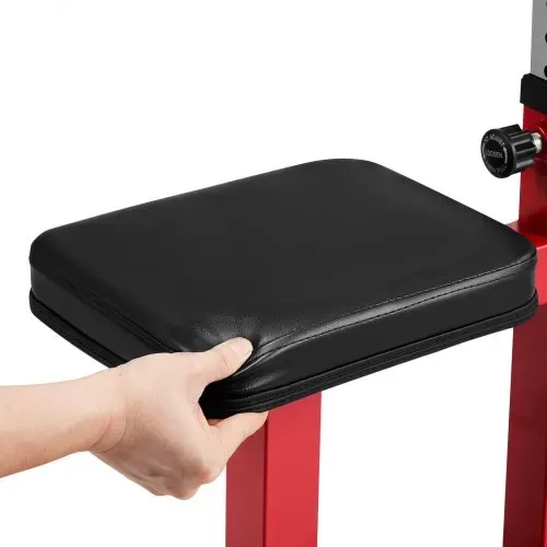 VEVOR Preacher Curlbank Hantelbank mit Beinstrecker, Krafttrainingsbänke (Max. Belastung 200 kg) Heim-Fitnessbank, Fitnessgerät, Sitzende Arm-isolierte Langhantel-Station, Trainingsbank – Bild 10