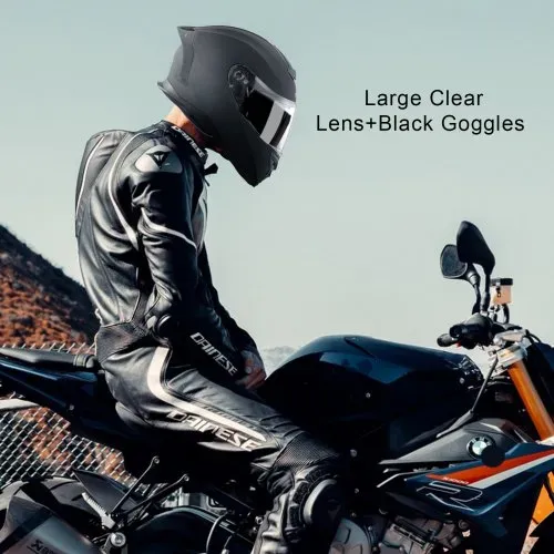 VEVOR Motorradhelm Motocross-Helme Integralhelm Größe M, Helme aus ABS mit Bluetooth-Schlitz & Wechselglas, DOT-geprüfter bequemer Motocross-Helm, für Jugendliche & Erwachsene schwarz – Bild 7