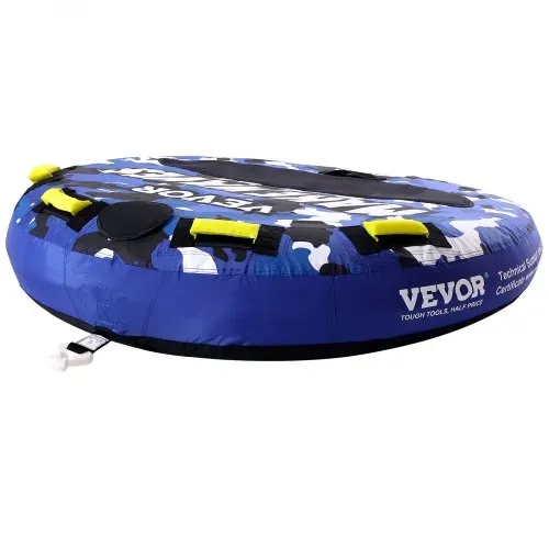 VEVOR Schleppschlauch zum Bootfahren, Aufblasbare Bootsschläuche und Schleppboote für 1–2 Personen, 340 lbs, 51,8 Zoll runder Wassersport-Schleppschlauch zum Ziehen von Booten, Vollnylon-Überzug – Bild 10