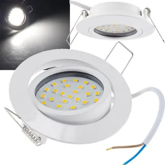 LED-Einbauleuchte „Flat-26“ neutralweiß 80x26mm, 3W, 390lm, weißes Gehäuse LED-Einbauleuchte „Flat-26“ neutralweiß 80x26mm, 3W, 390lm, weißes Gehäuse