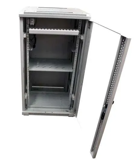 ALLNET 19"Schrank, 12HE, B600/T 600mm, Glastür, Lichtgrau, SNB-Serie, – Bild 5