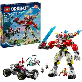 71497 DREAMZzz Coopers Tiger-Mech und Zero“s Hot Rod Auto, Konstruktionsspielzeug 71497 DREAMZzz Coopers Tiger-Mech und Zero“s Hot Rod Auto, Konstruktionsspielzeug