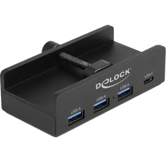 Externer USB 5 Gbps 4 Port Hub 3 x USB Typ-A und 1 x USB Type-C™ mit Feststellschraube, USB-Hub Externer USB 5 Gbps 4 Port Hub 3 x USB Typ-A und 1 x USB Type-C™ mit Feststellschraube, USB-Hub