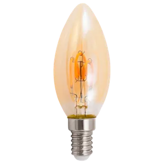 LED Filament Kerzenlampe McShine “Retro“ E14, 1W, 90lm, warmweiß, goldenes Glas LED Filament Kerzenlampe McShine “Retro“ E14, 1W, 90lm, warmweiß, goldenes Glas
