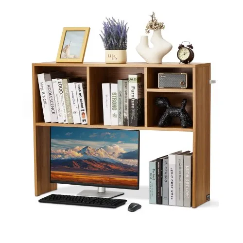 VEVOR Schreibtisch Bücherregal 1-stufiger Organizer (94 x 24 x 73 cm) Tischregale Schreibtisch Organizer Ausstellungsregal aus Spanplatten mit rutschfesten Füßen, für Büro Wohnheim, Holzfarbe VEVOR Schreibtisch Bücherregal 1-stufiger Organizer (94 x 24 x 73 cm) Tischregale Schreibtisch Organizer Ausstellungsregal aus Spanplatten mit rutschfesten Füßen, für Büro Wohnheim, Holzfarbe