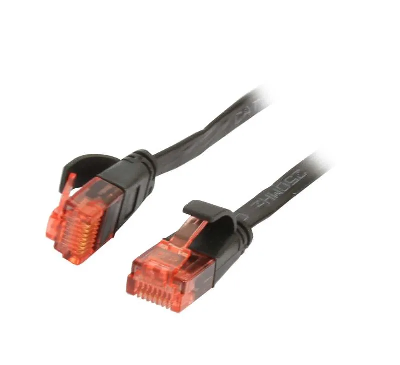 Patchkabel RJ45, CAT6 250Mhz, 2m schwarz, UTP(U/UTP), PVC, Flach, Synergy 21, Patchkabel RJ45, CAT6 250Mhz, 2m schwarz, UTP(U/UTP), PVC, Flach, Synergy 21,