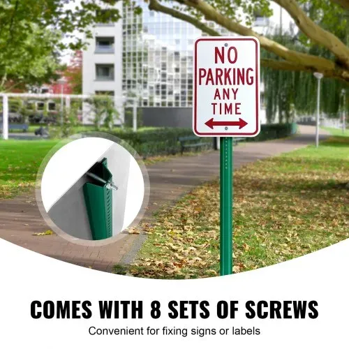 VEVOR 8FT U-Kanal-Schilderpfosten, 4er-Pack grüne, robuste feste Zaunpfosten aus Stahl, U-Kanal-Schild aus Stahlzaun für Garten, Innenhof, Bauernhof oder Verkehrskreuzung – Bild 3