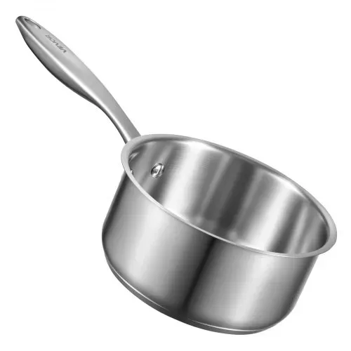 VEVOR Kochtopf Großraumtopf 1,42 L mit Glasdeckel & Dampfschicht, Suppentopf Gemüsetopf mit ergonomischem Griff, Milchtopf aus Edelstahl Gemüsetopf Silber spülmaschinengeeignete Soßentopf – Bild 10