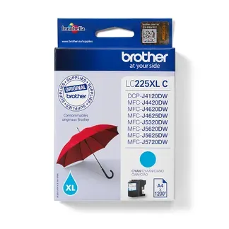 Brother LC225XLC Druckerpatrone 1 Stück(e) Original Hohe (XL-) Ausbeute Cyan Brother LC225XLC Druckerpatrone 1 Stück(e) Original Hohe (XL-) Ausbeute Cyan