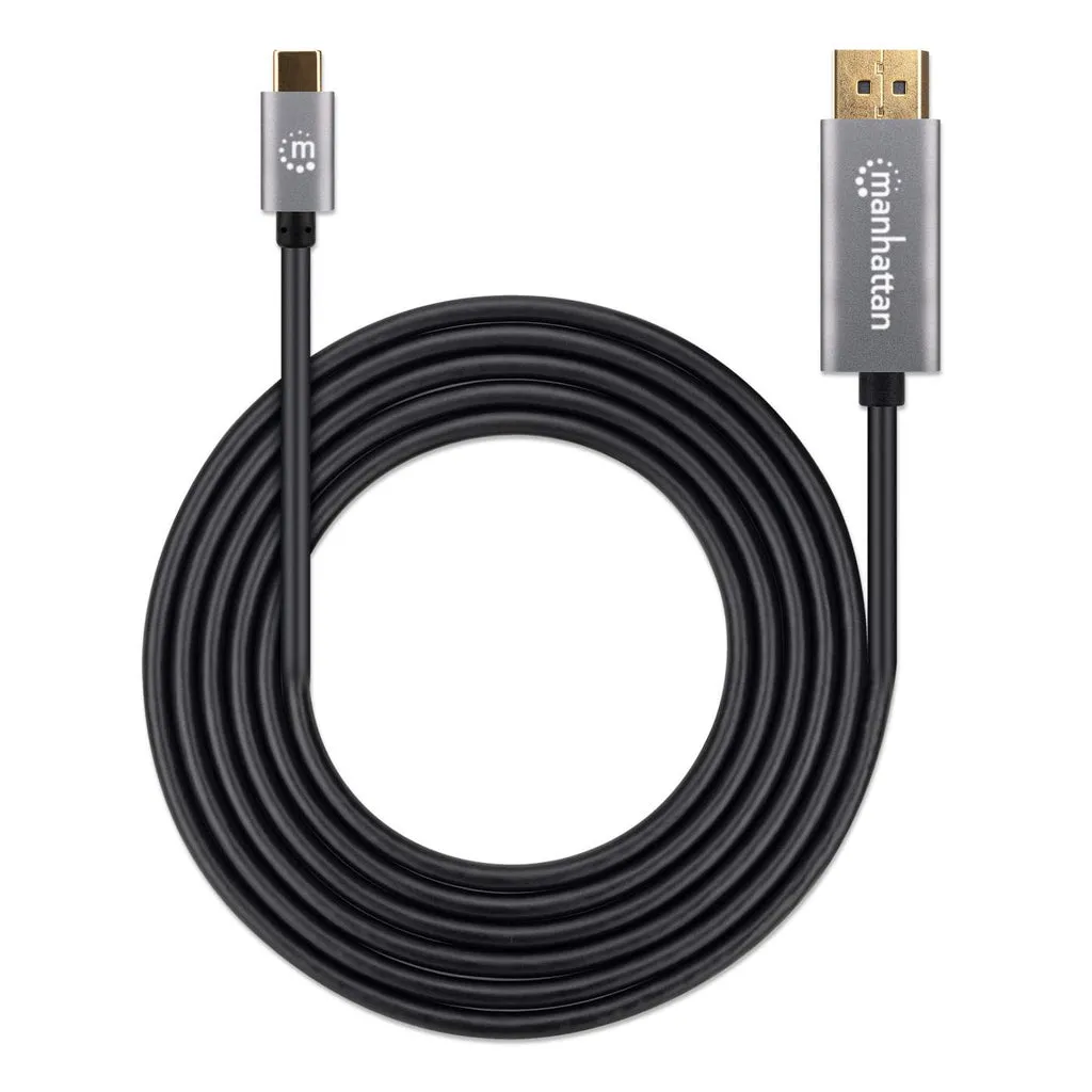 Manhattan 354844 Videokabel-Adapter 2 m USB Typ-C DisplayPort Schwarz, Silber – Bild 5